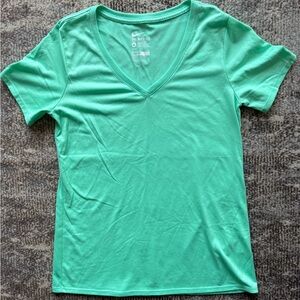 Nike Green Fitted Short Sleeve Top